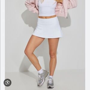 garage white circle skirt